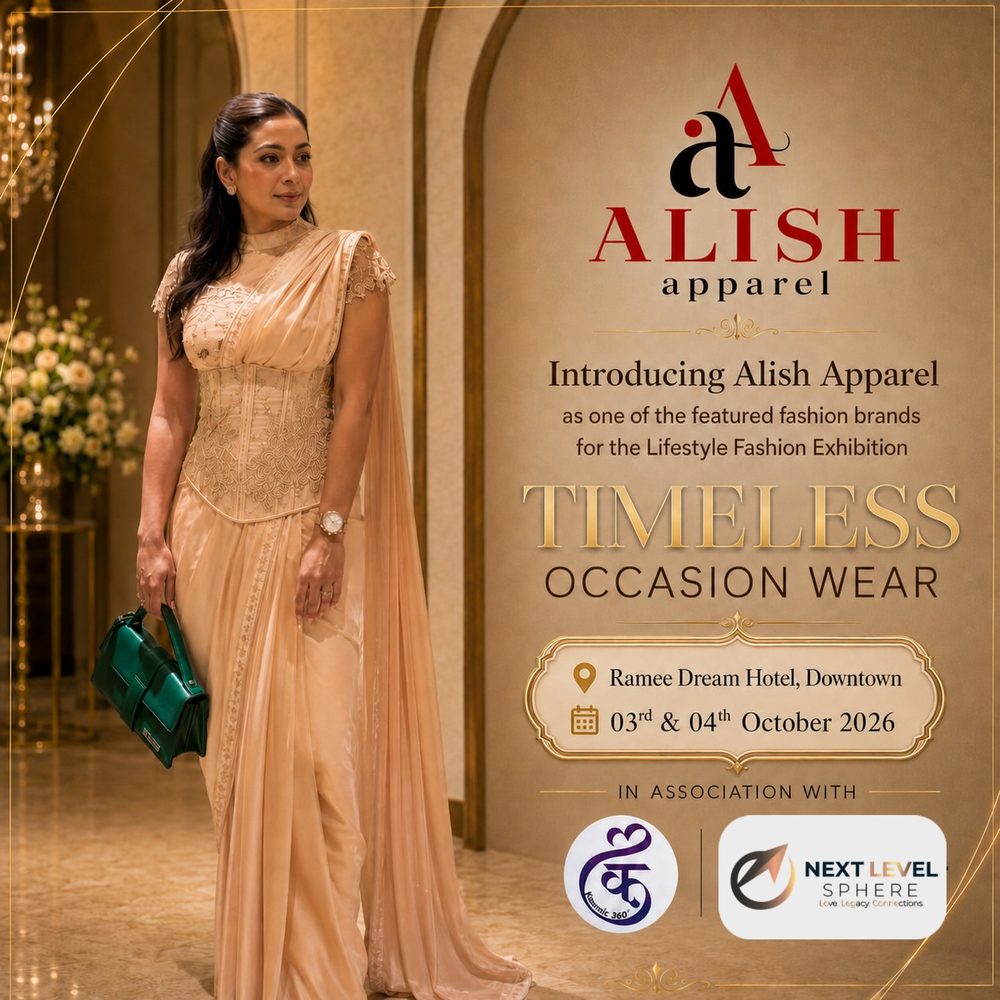 Alish Apparel &mdash; timeless occasion wear at Rise & Shine Dubai 2026