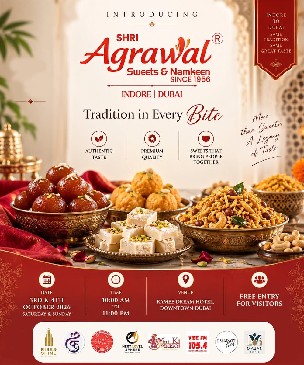 Shri Agrawal Sweets & Namkeen, Indore to Dubai, at Rise & Shine Dubai 2026